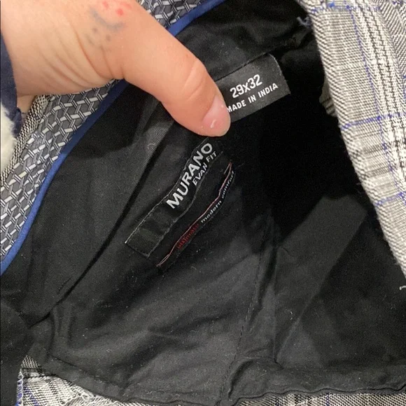 Men's Gray Plaid Pants - Picture 3 of 3